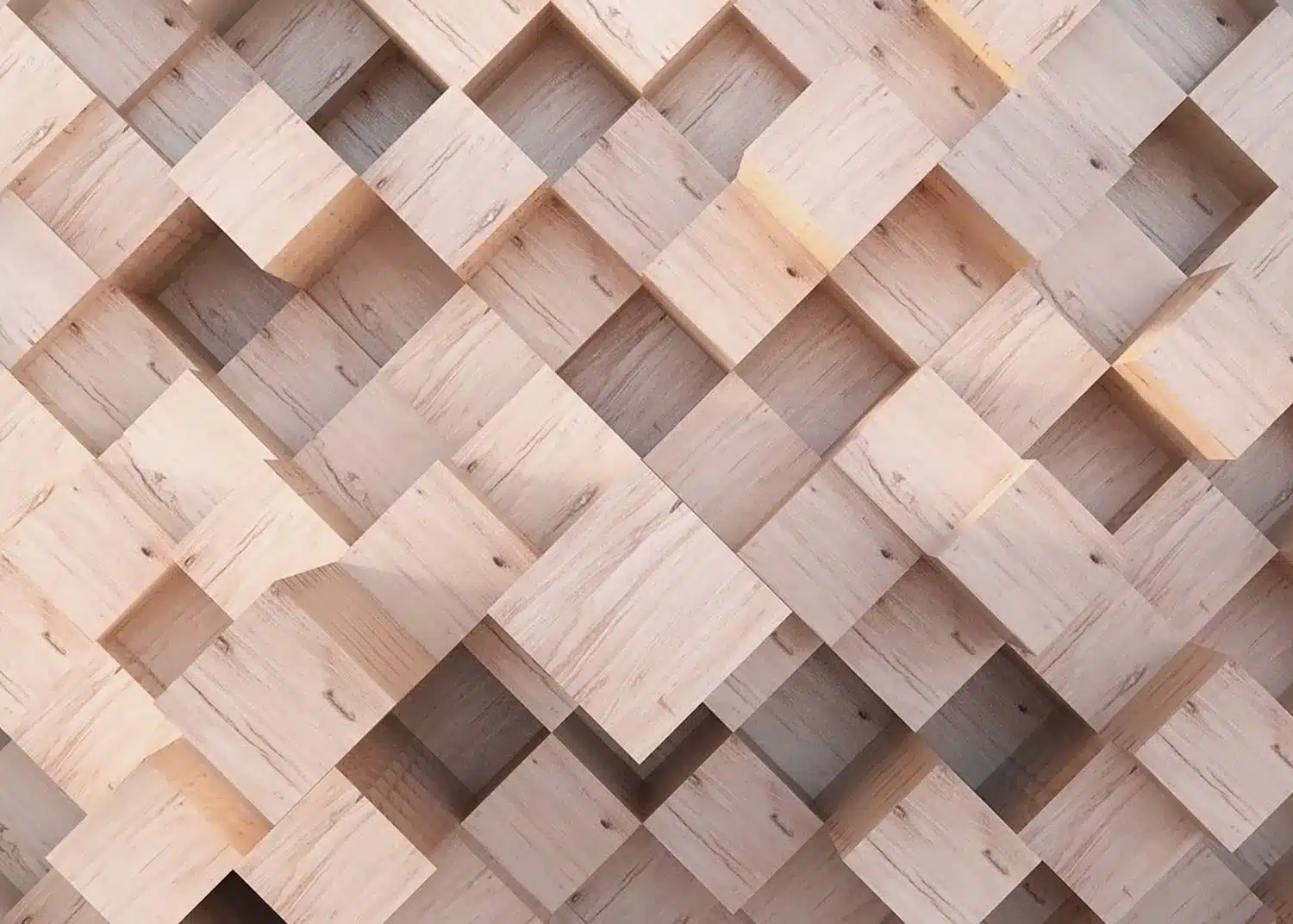 Wooden Cubes | Made-to-Measure Wallpaper | Artlook | FTNXXL 2496