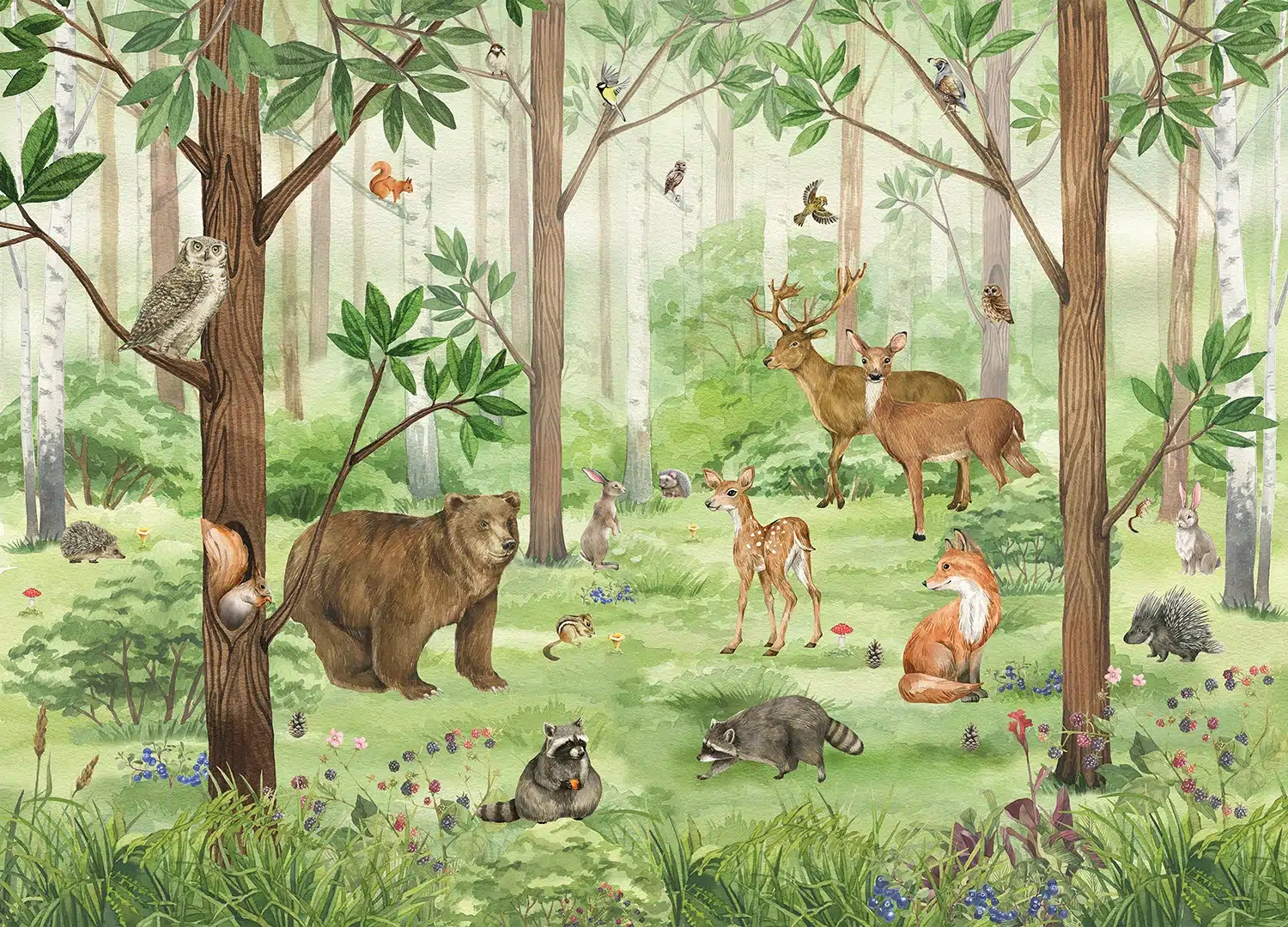 Playful Forest | Made-to-Measure Kids Wallpaper | Artlook | FTD5P 3053