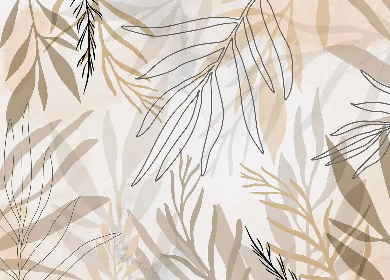 Beige Foliage | Made-to-Measure Wallpaper | Artlook | FT5P 3085
