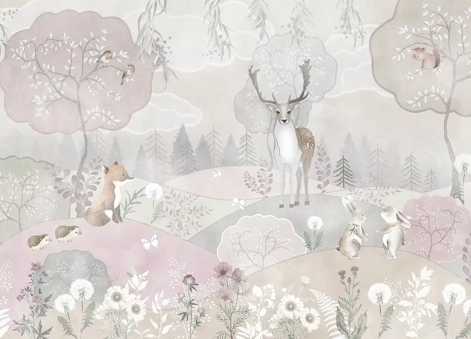 Pastel Forest | Made-to-Measure Kids Wallpaper | Artlook | FTD5P 3087