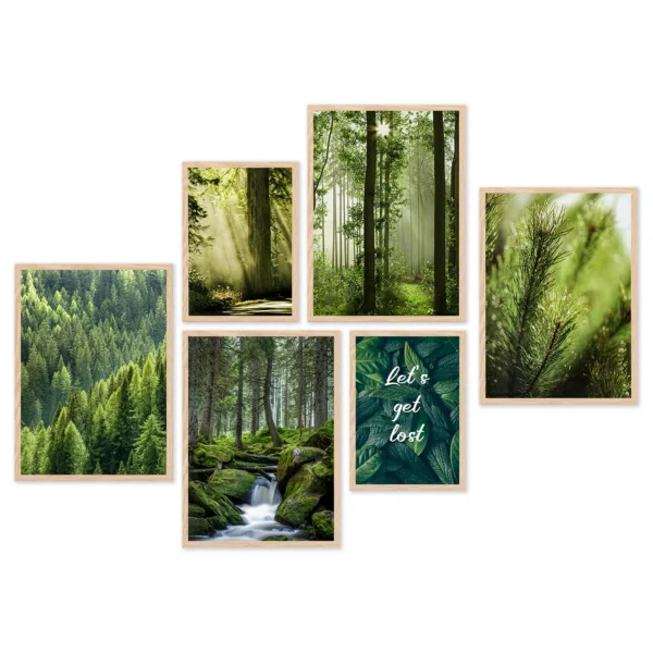 Poster Set Forest, 4 x A3, 2 x A4, P6 351315